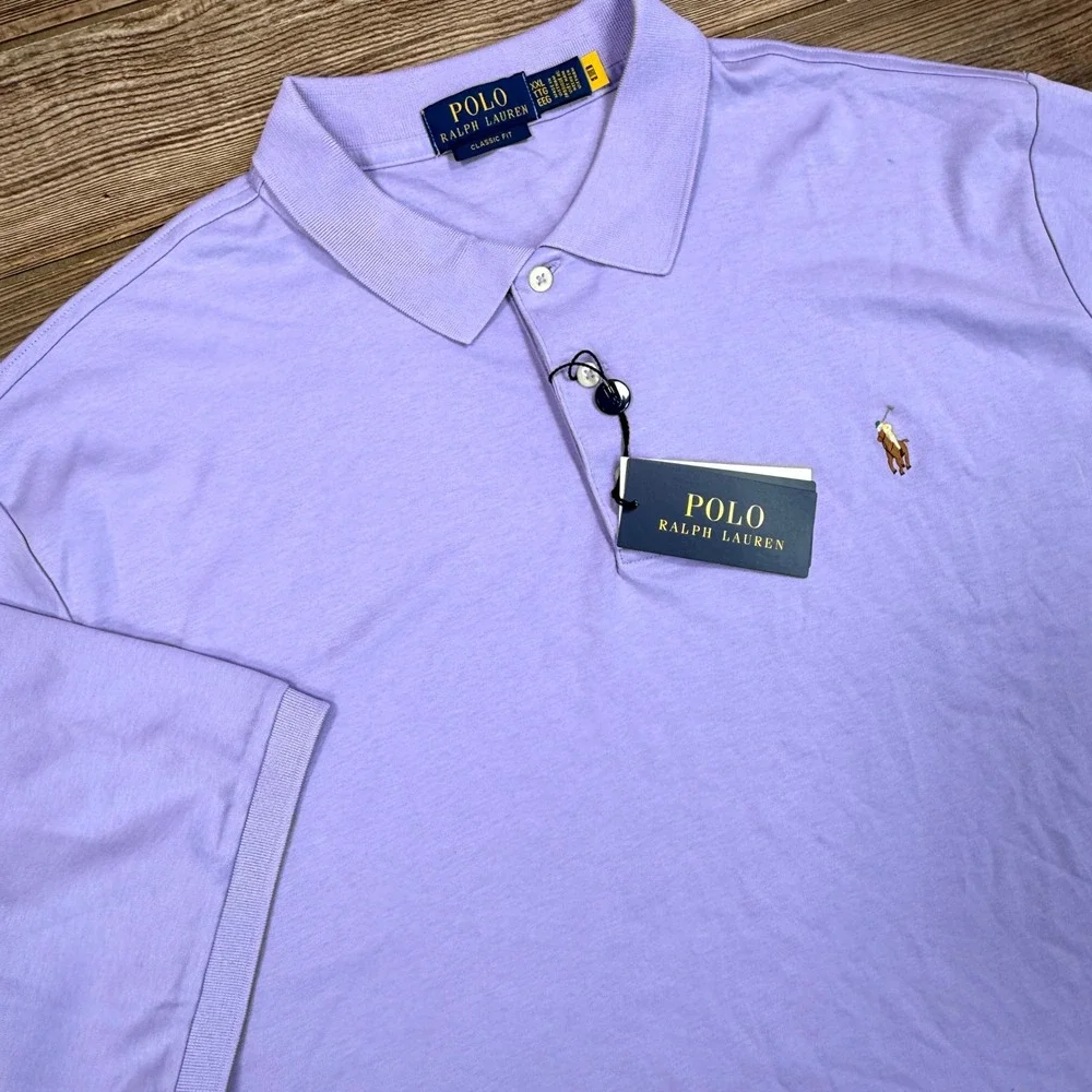 Polo Ralph Lauren Mens Size XXL Polo Shirt Purple Classic Fit Cotton NWT
